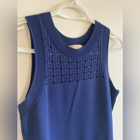 MK Michael Michael Kors sleeveless midi knit navy dress - Picture 3 of 7
